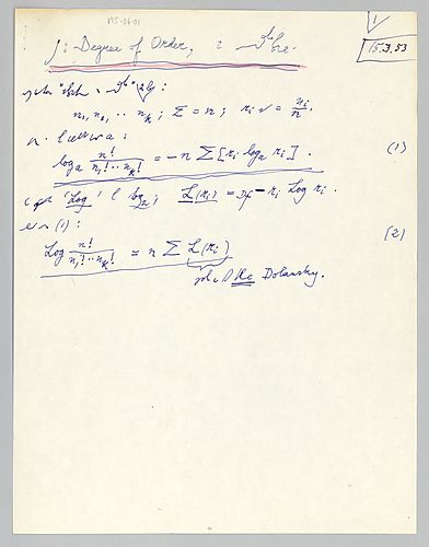 Disorder and Entropy (Items 1-6)