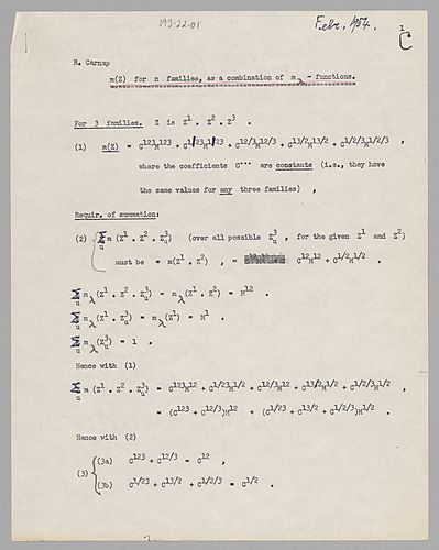 N- Families, Notation