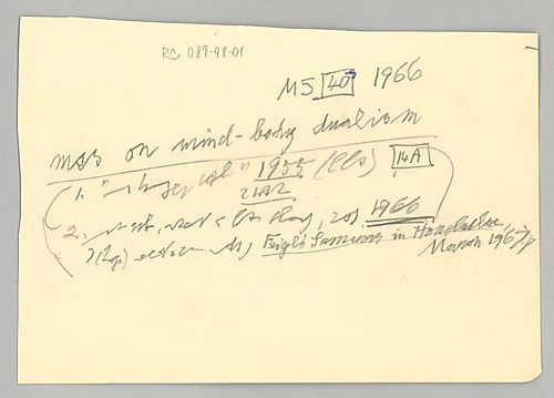 Ms on Mind-Body-Dualism