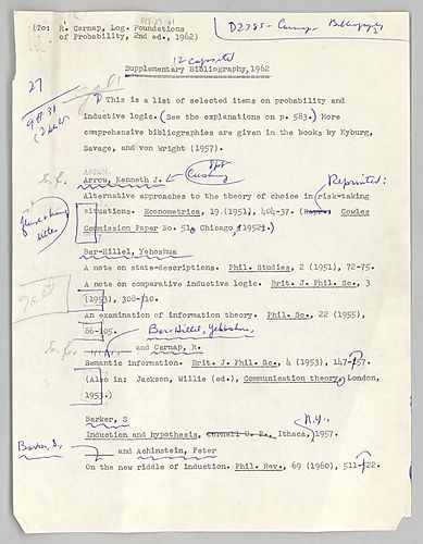 Supplementary Bibliography Probability II