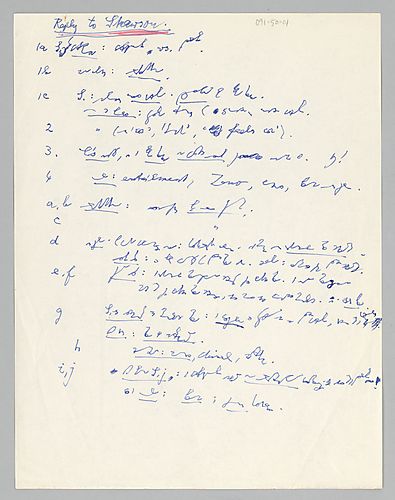 Reply to Strawson, Shorthand Draft (Items 1-4)
