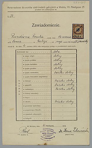 Report Card in Polish,