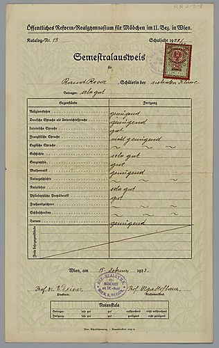 Report Card in German,