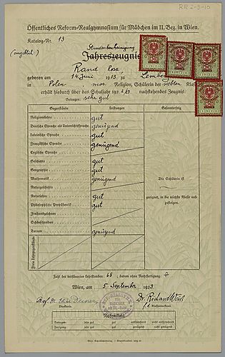 Report Card in German,