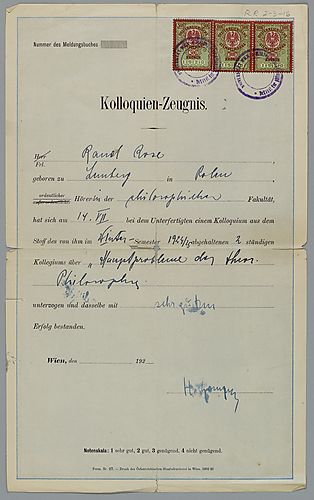 Report Card University of Vienna,