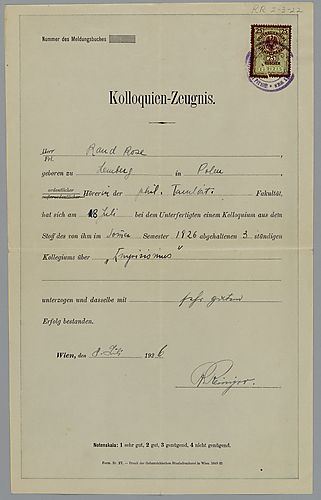 Report Card University of Vienna,