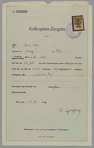 Report Card University of Vienna,