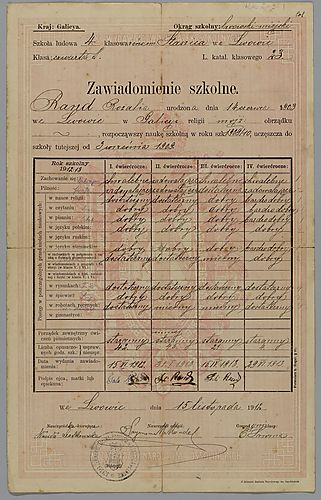 Report Card in Polish,
