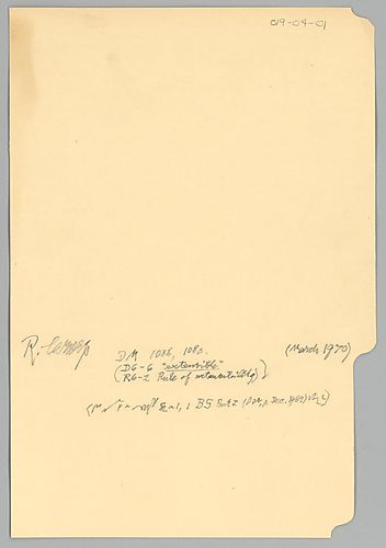 Undistributed Mimeo Copies of “Basic System,”