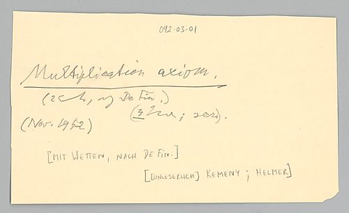 Multiplication Axiom, mit Wetten, nach de Finetti