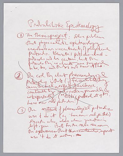 Probabilistic Epistemology