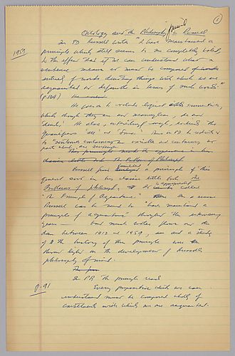 "Ontology and the Philosophy of Mind in Russell,"