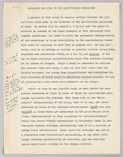 "Aristotelian Philosophies of Mind,"