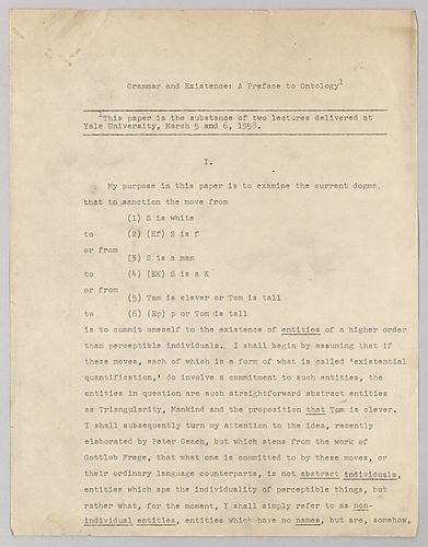 "Grammar and Existence: A Preface to Ontology,"