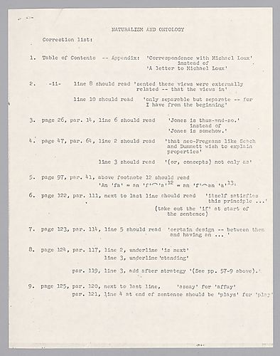 "Naturalism and Ontology,"