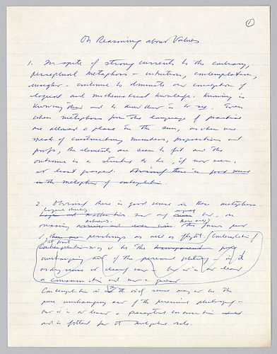 "On Reasoning About Values,"