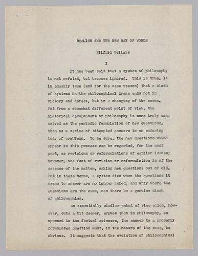 "Realism and the New Way of Words,"