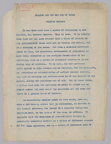 "Realism and the New Way of Words,"