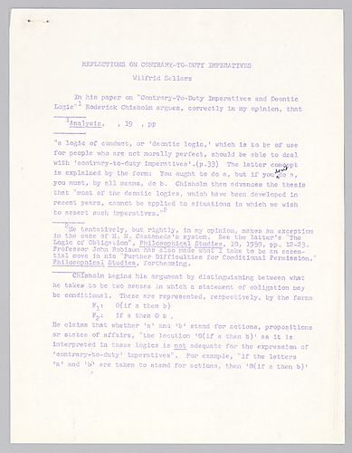 "Reflections on Contrary-to-Duty Imperatives,"