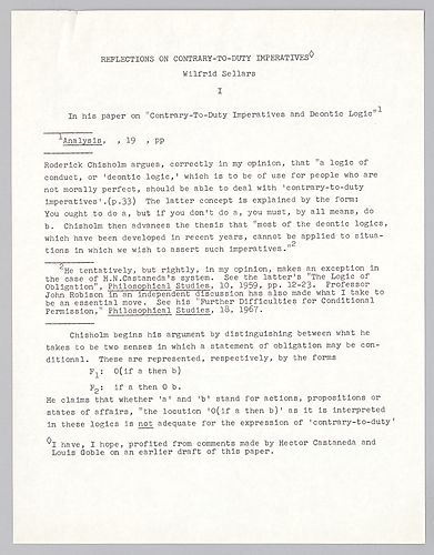 "Reflections on Contrary-to-Duty Imperatives,"