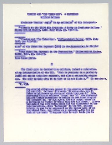 "Vlastos and 'The Third Man': A Rejoinder",