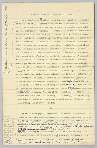 "Aristotle's Metaphysics: An Interpretation,"