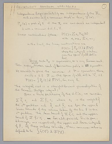 Equivalent Random Variables