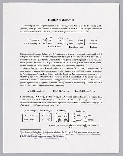 Preference Kinematics,