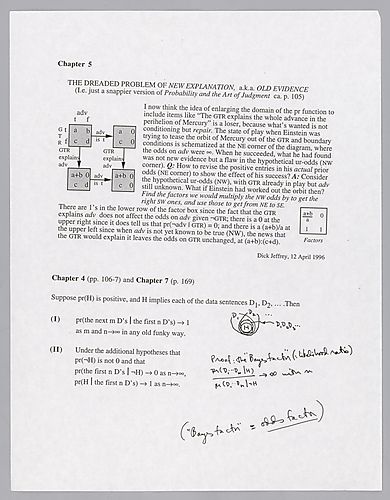 "The Dreaded Problem of New Explanation, a.k.a Old Evidence" (Chapter 5),