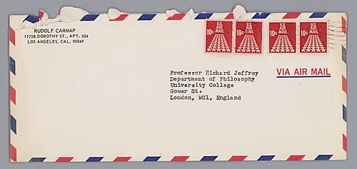 Letter by Carnap to Haim Gaifman,