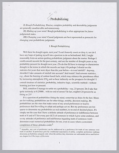 "Probabilizing"