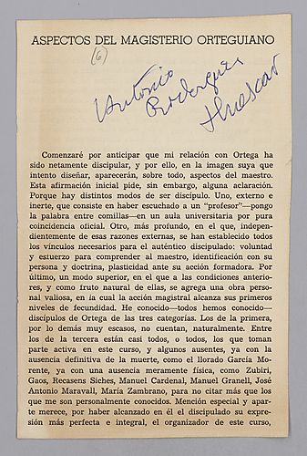 Clippings about Ortega y Gasset (Authors R-Z)