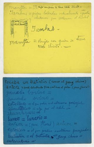Dictionary Cards, 1-sided