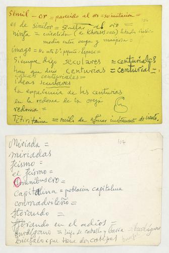 Dictionary Cards, 1-sided