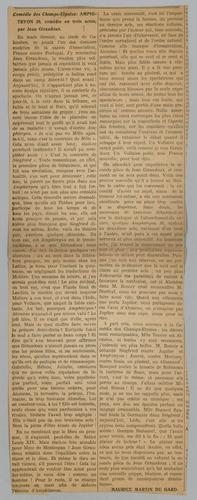 Clippings on Mostly French Authors