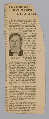 Clippings on Ramón’s Life and Work, Mostly Postmortem