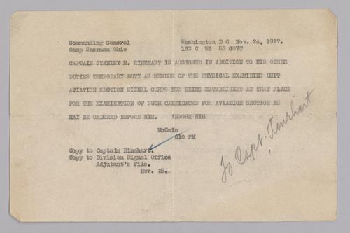 World War I - Dr. Stanley M. Rinehart