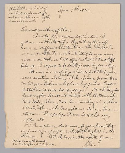 World War I - family correspondence