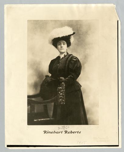Mary Roberts Rinehart portraits: "Time of production of first play, 'The Double Life'"