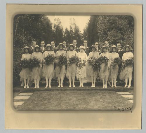 Rinehart family wedding [Alan Rinehart and Gratia Houghton?]