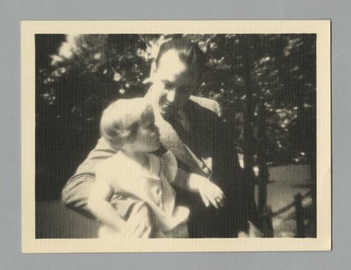 Frederick "Ted" Rinehart [?] as an adult, with child
