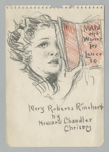 Christy, Howard Chandler - sketch of Mary Roberts Rinehart