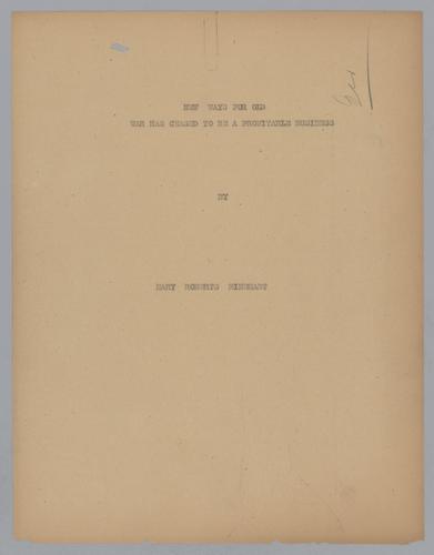 Washington Naval Conference pieces