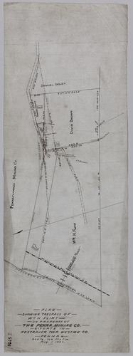 Plan showing trespass of William H. Flint on Pennsylvania Mining Co. property