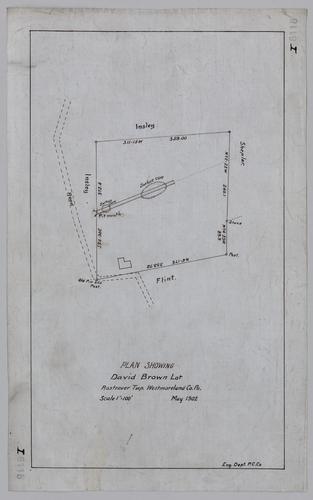 Plan showing David Brown lot