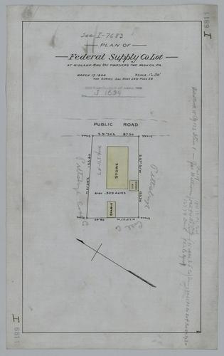 Plan of Federal Supply Co. lot at Midland No. 1 Mine