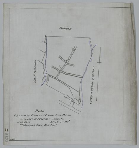 Plan showing Chartiers Coal & Coke Co.'s mine at Federal