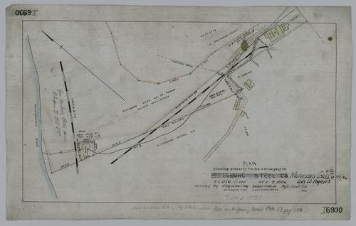Plan showing property to be conveyed to Monessen Coal & Coke Co.