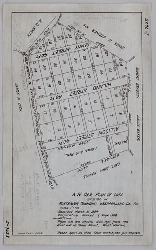A. W. Orr plan of lots