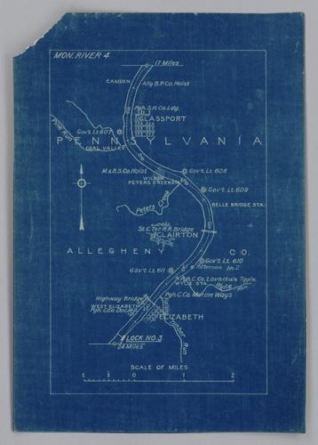 Plan showing section of Monongahela River